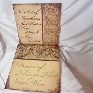 Benjamin Gray Canvas Wrapped Framed Art Work-Dream of Things/Act of Kindness-12"